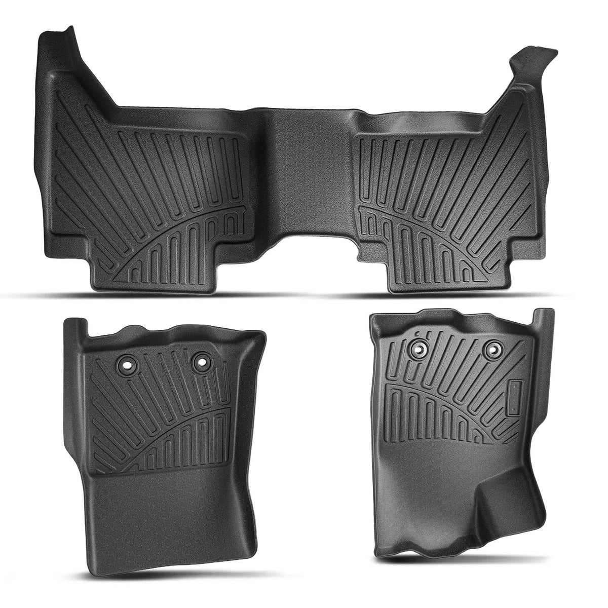 Front Floor Mats + Rear Floor Mat for Toyota Tacoma Double Cab (2016–2017) TPE