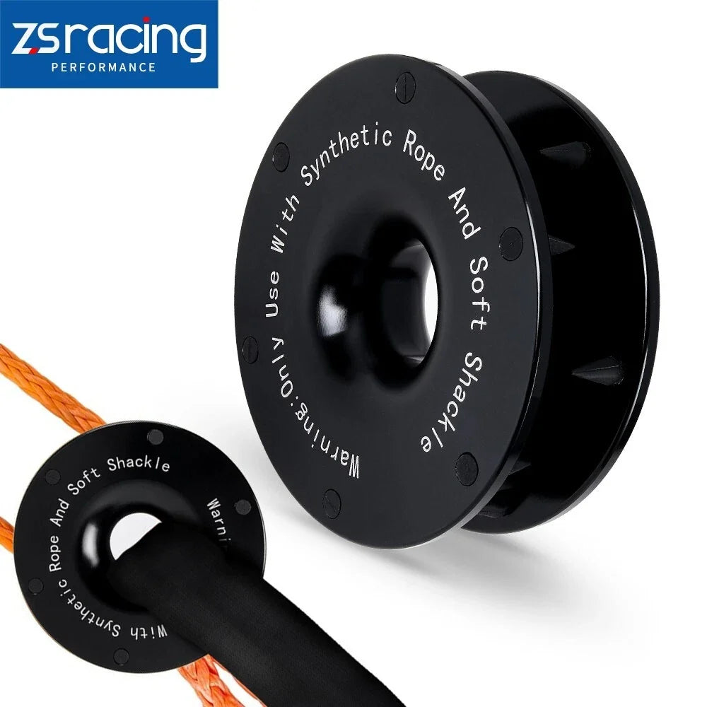 Black Rope Retention Pulley for Synthetic Rope & Soft Shackle