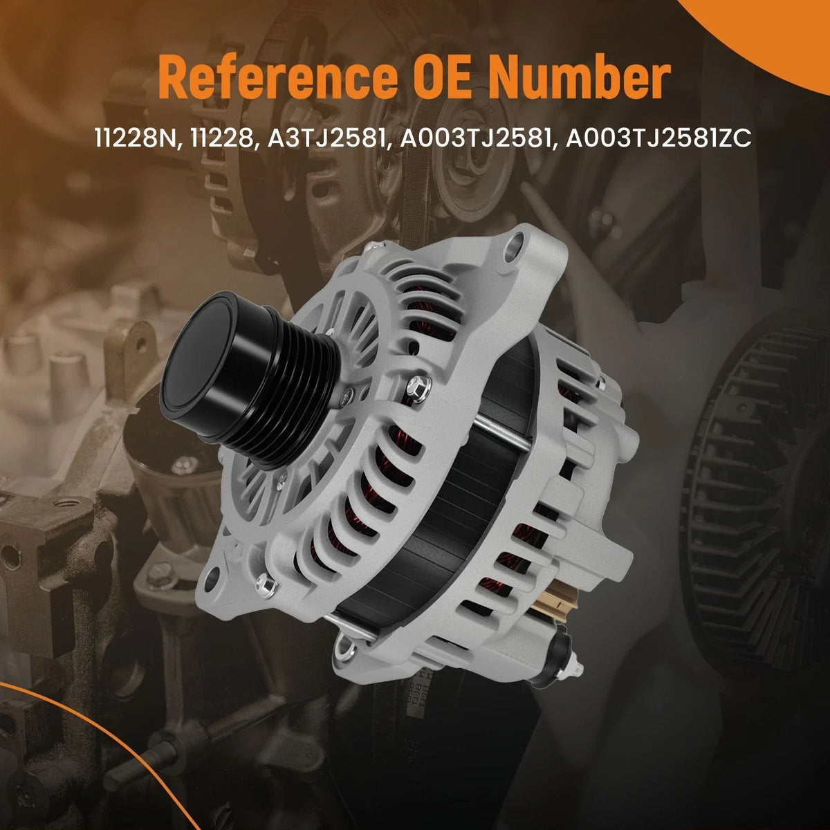 140A 6-Groove Alternator for Jeep Compass Patriot 2.0L 2.4L (2007–2017) 11228N