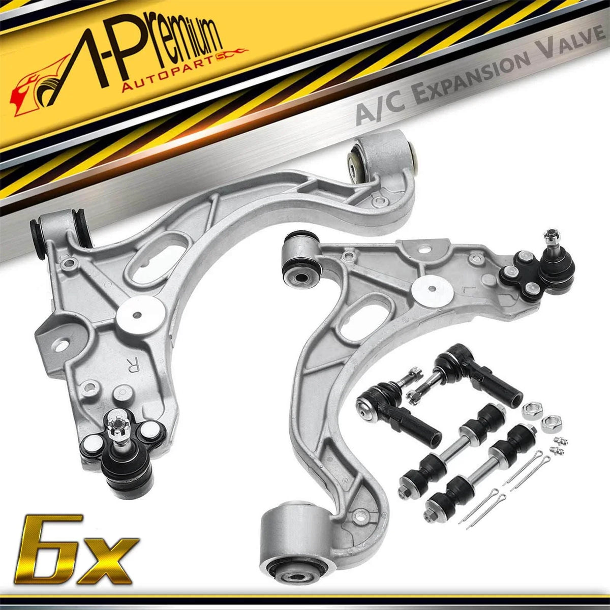 Set of 6 Front Control Arm Sway Bar Links for Buick LeSabre (2000–2005)