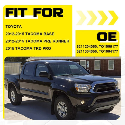 Set of 2 Front Bumper End Caps for Toyota Tacoma (2012–2015) Black H