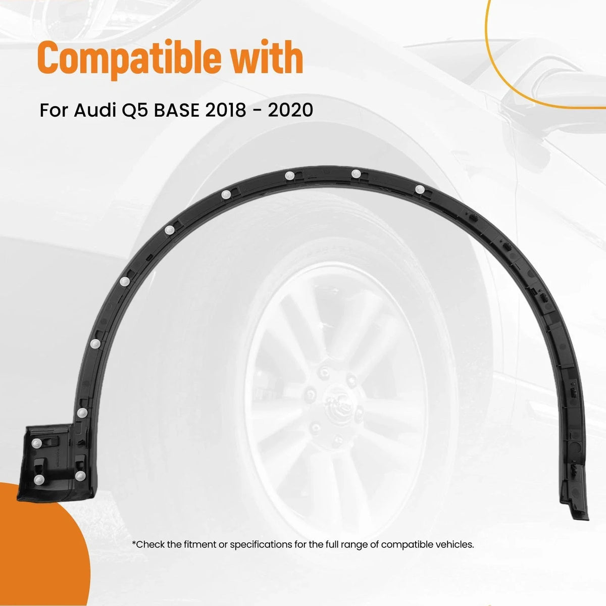 Fender Flare Trim 80A853717EGRU Left Front for Audi Q5 2018–2020