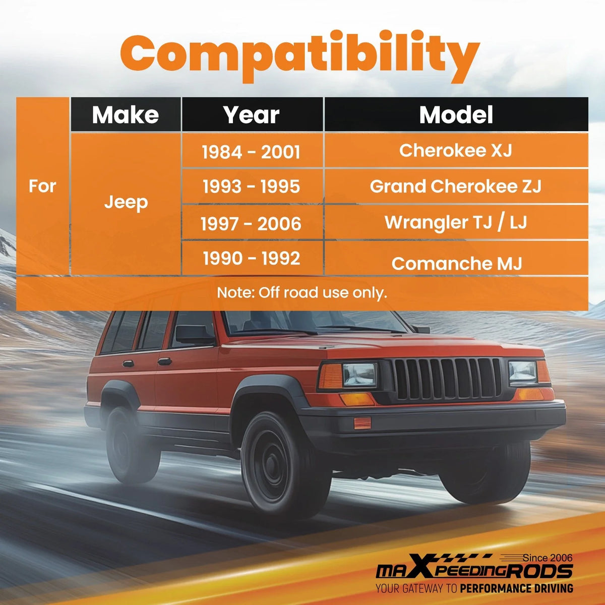 Crossover Steering for Jeep Grand Cherokee ZJ, Comanche MJ, Cherokee XJ (1993–2004)