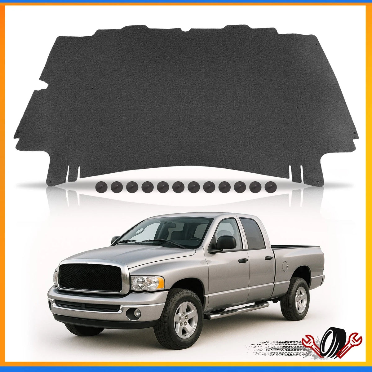 Hood Insulation Pad for Ram 1500 2002–2008, Ram 2500/3500 2003–2009