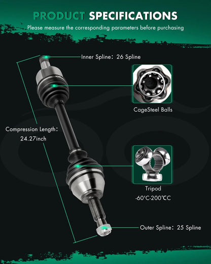 Front Left CV Axle for Ford Focus (2000–2005) 5S4Z3B437AA