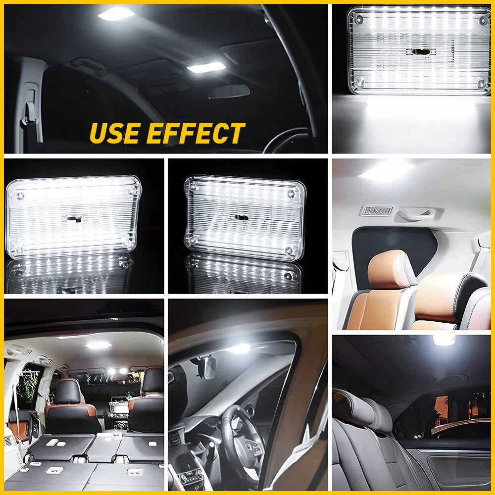 Universal 12V Dome Light with 36 LEDs - Set of 2 for Cars