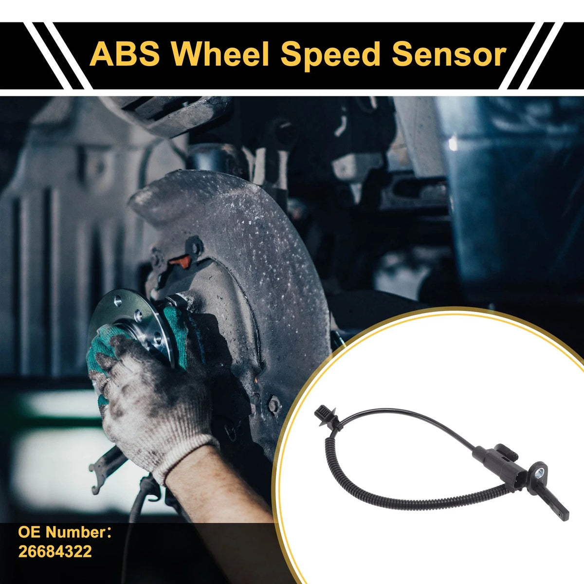 ABS Wheel Speed Sensor No. 26684322 for Buick GL6 (2018–2024) 1Pc Left Rear