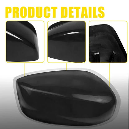 Rearview Side Mirror Caps Glossy Black for Honda Accord (08-12) LH+RH
