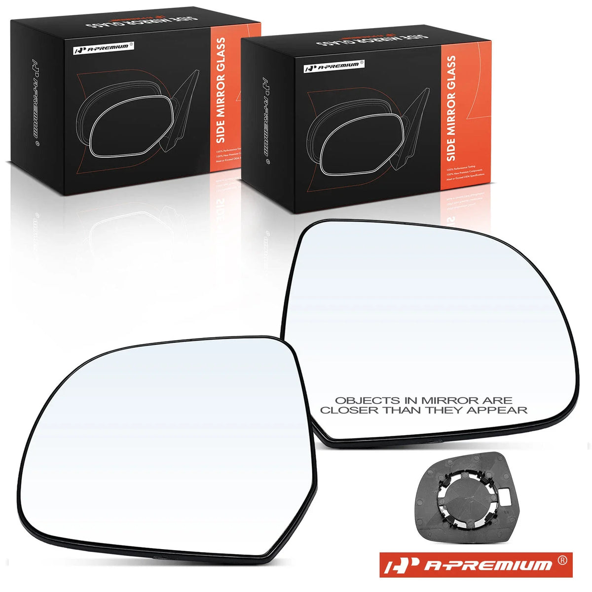 Pair Manual Mirror Glass for Nissan Versa (2012–2014) Versa Note (2014)