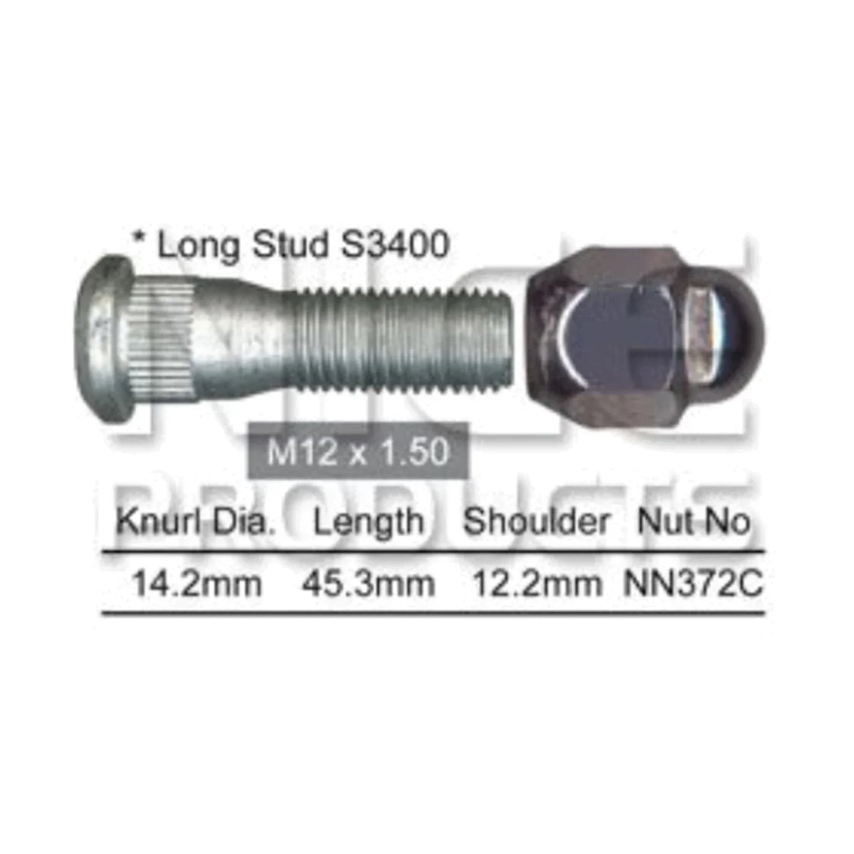 Set of 6 Wheel Nuts & Studs for Toyota Hilux 2005-2020