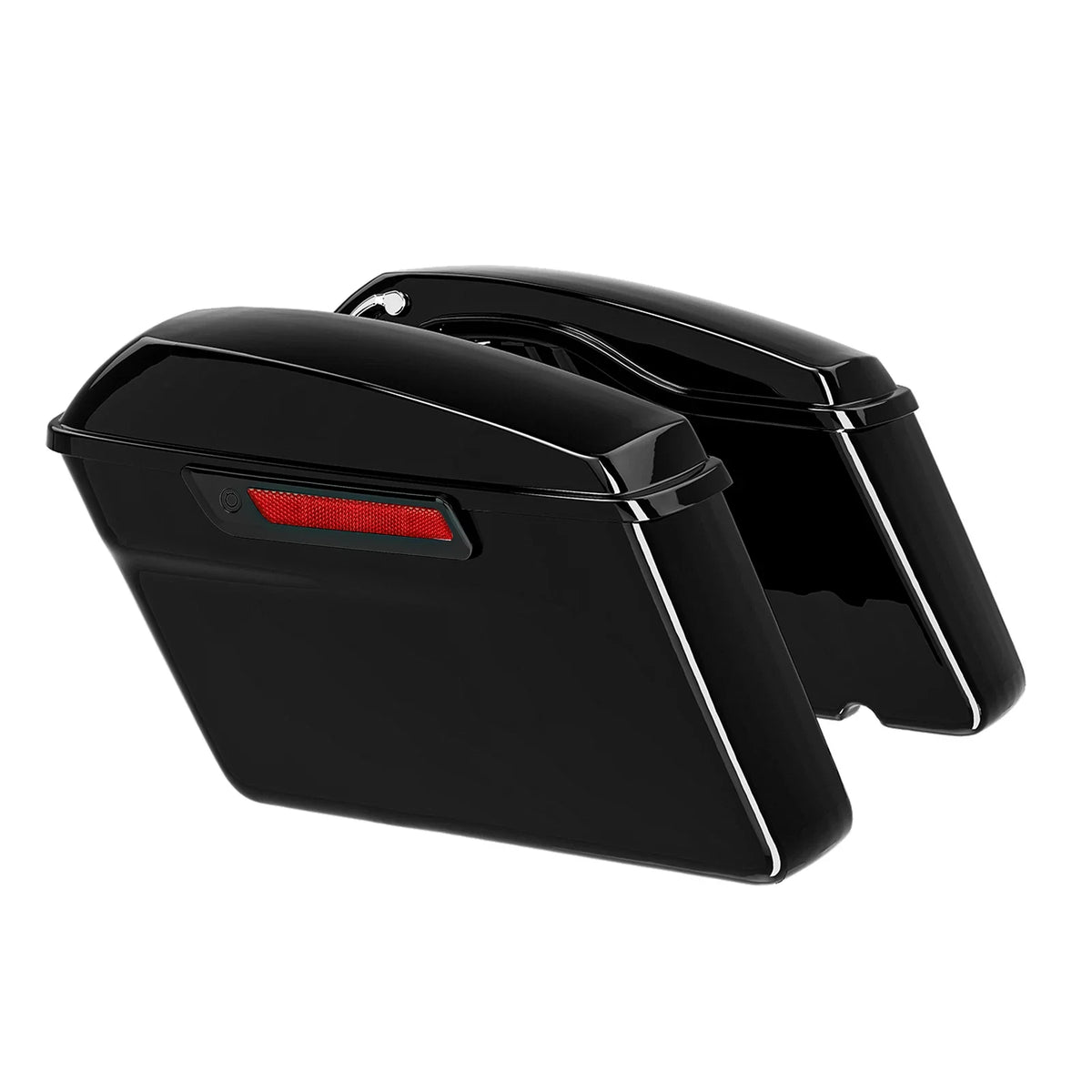 Hard Saddlebags & Chrome Bracket Kit for Harley Softail 2000-2023