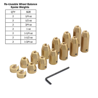 14 Motorcycle Wheel Spoke Balancer Weights for Tire Balancing