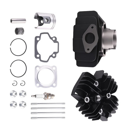 Cylinder Head Kit with 60CC Piston & Gasket for Yamaha PW50 1981-2009