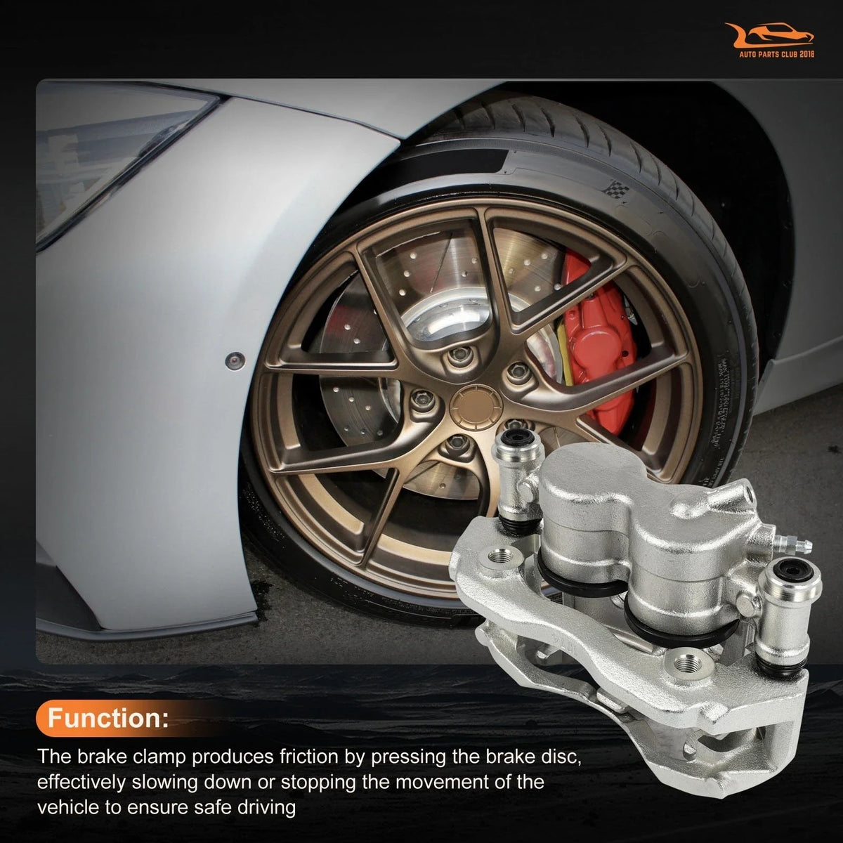 Front Pair Brake Calipers w/ Bracket for Mercedes-Benz Sprinter (2007–2008)