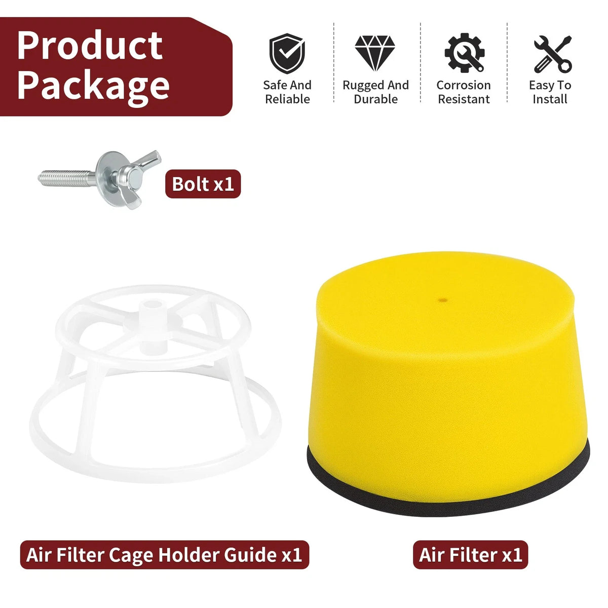 Air Filter Cage Holder Guide Bolt for Suzuki Quadmaster Quadrunner 500 (1998–2002)