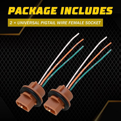 EV 1157 Female Socket Pigtail Wire Harness (7443) - Set of 2