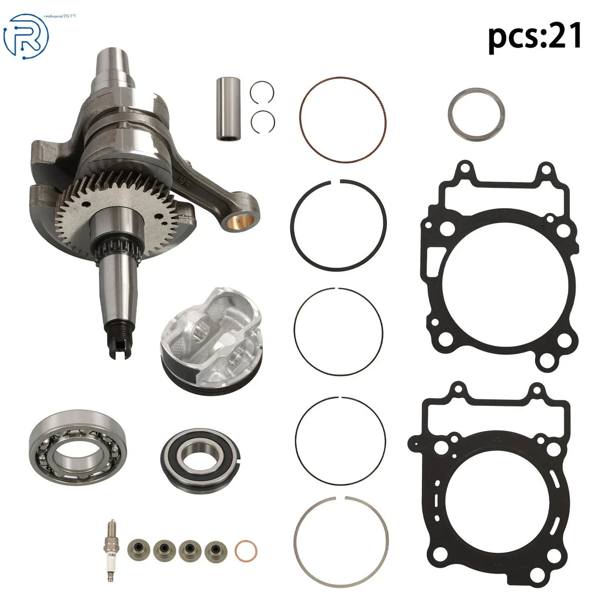 Crankshaft, Piston Sleeve, Upper & Lower Pads, Bearing for Polaris RZR 570 (2012–2018)