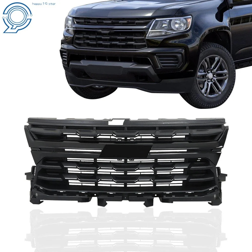 Front Upper Grille for Chevrolet Colorado (2021–2022) Gloss Black Trim