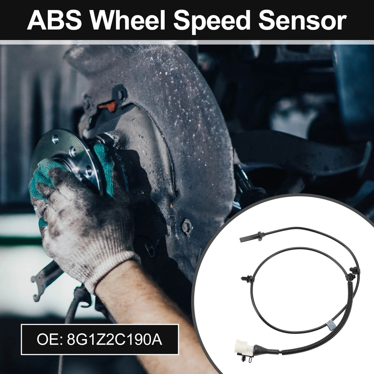 ABS Wheel Speed Sensor No. 8G1Z2C190A for Ford Taurus (2008–2009) Rear Right