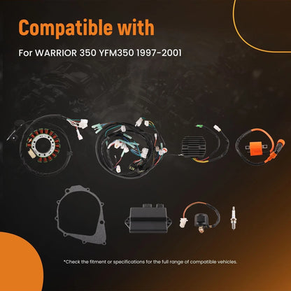 Ignition Coil Wire Harness CDI Kit for Yamaha Warrior 350 YFM350X 1997-2001