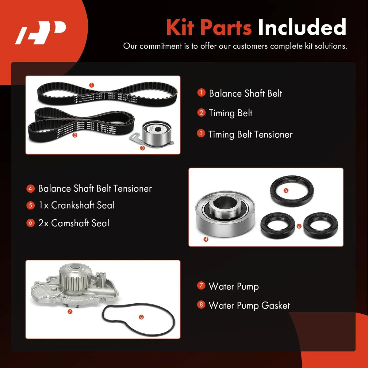 7X Water Pump & Timing Belt Kit for Honda Odyssey Accord 1994-2002