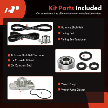 7X Water Pump & Timing Belt Kit for Honda Odyssey Accord 1994-2002