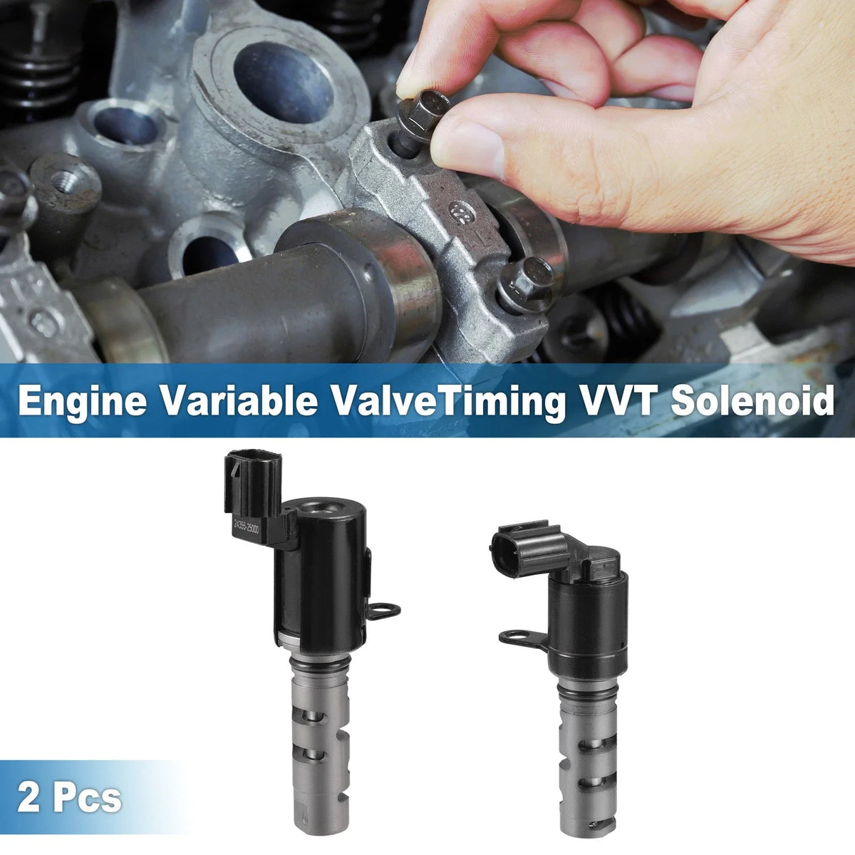 2X VVT Solenoid for Hyundai Santa Fe (No. 243752G100)