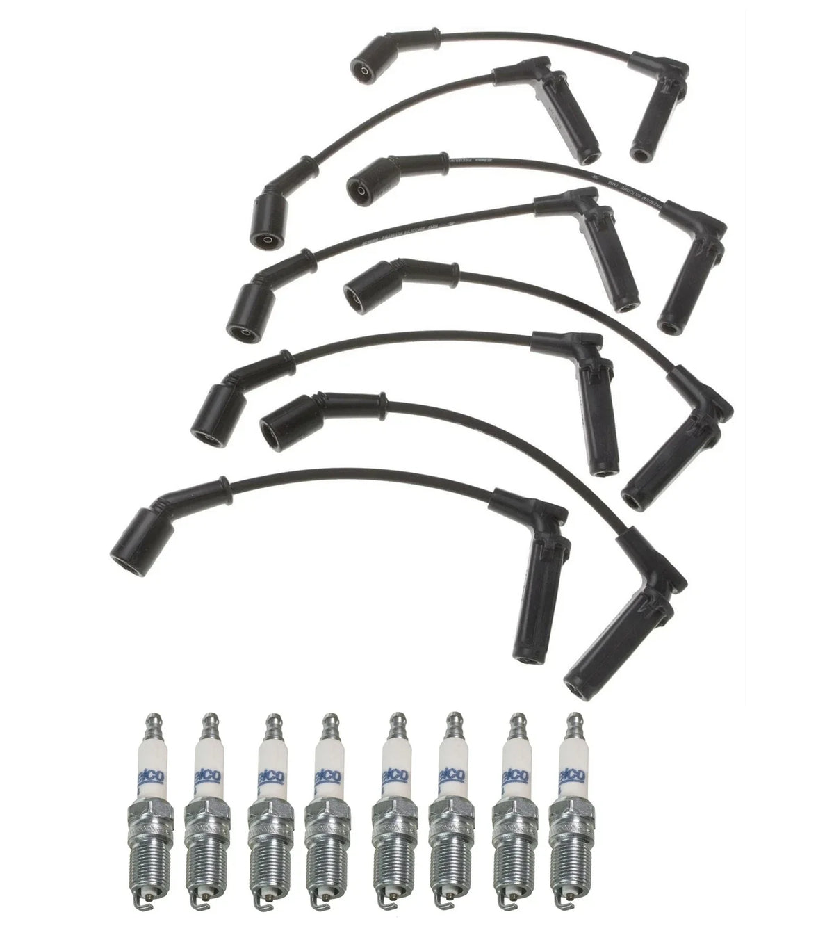 Ignition Wire Set & ACDelco Rapidfire Spark Plugs Kit for GMC V8