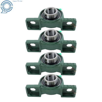 4-Pack UCP208-24 Pillow Block Bearings for 2-Bolt Solid Base