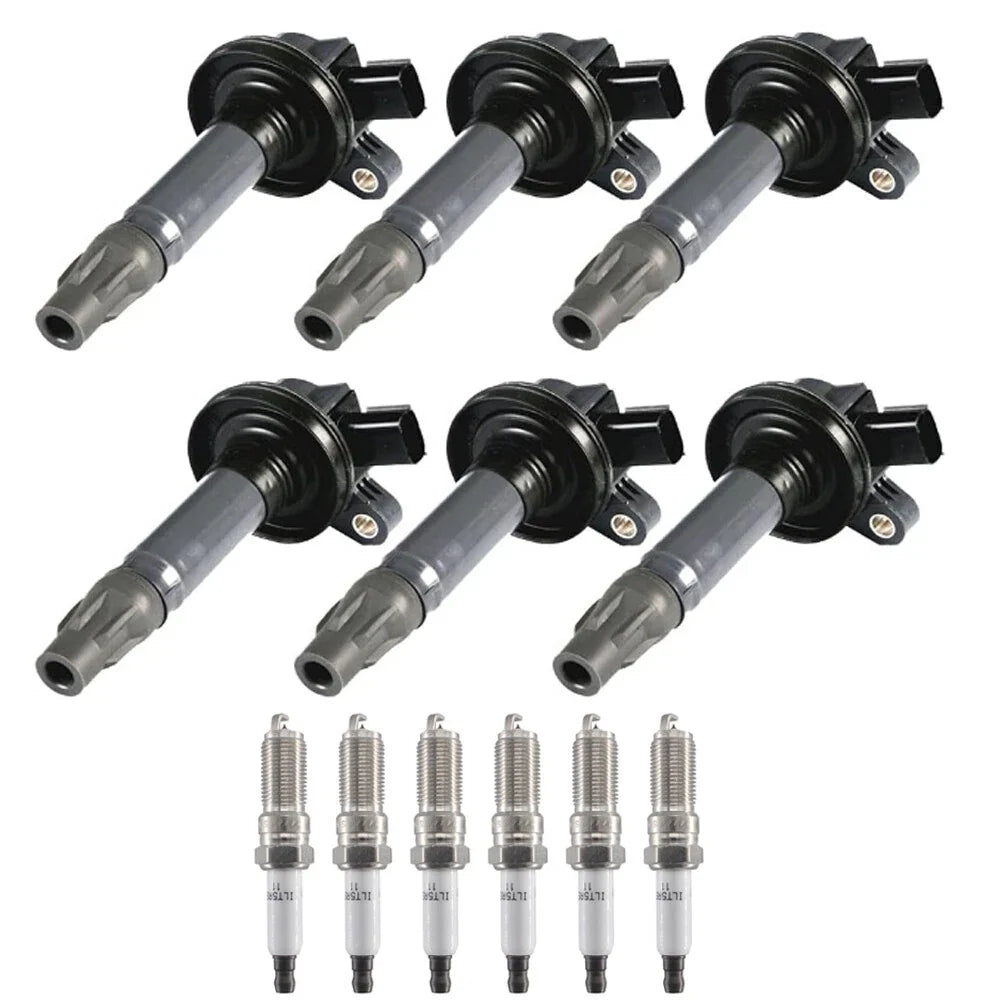 6X Ignition Coils + 6X Spark Plugs for Ford Edge (2007–2016) / Explorer (2011–2016) V6 UF553