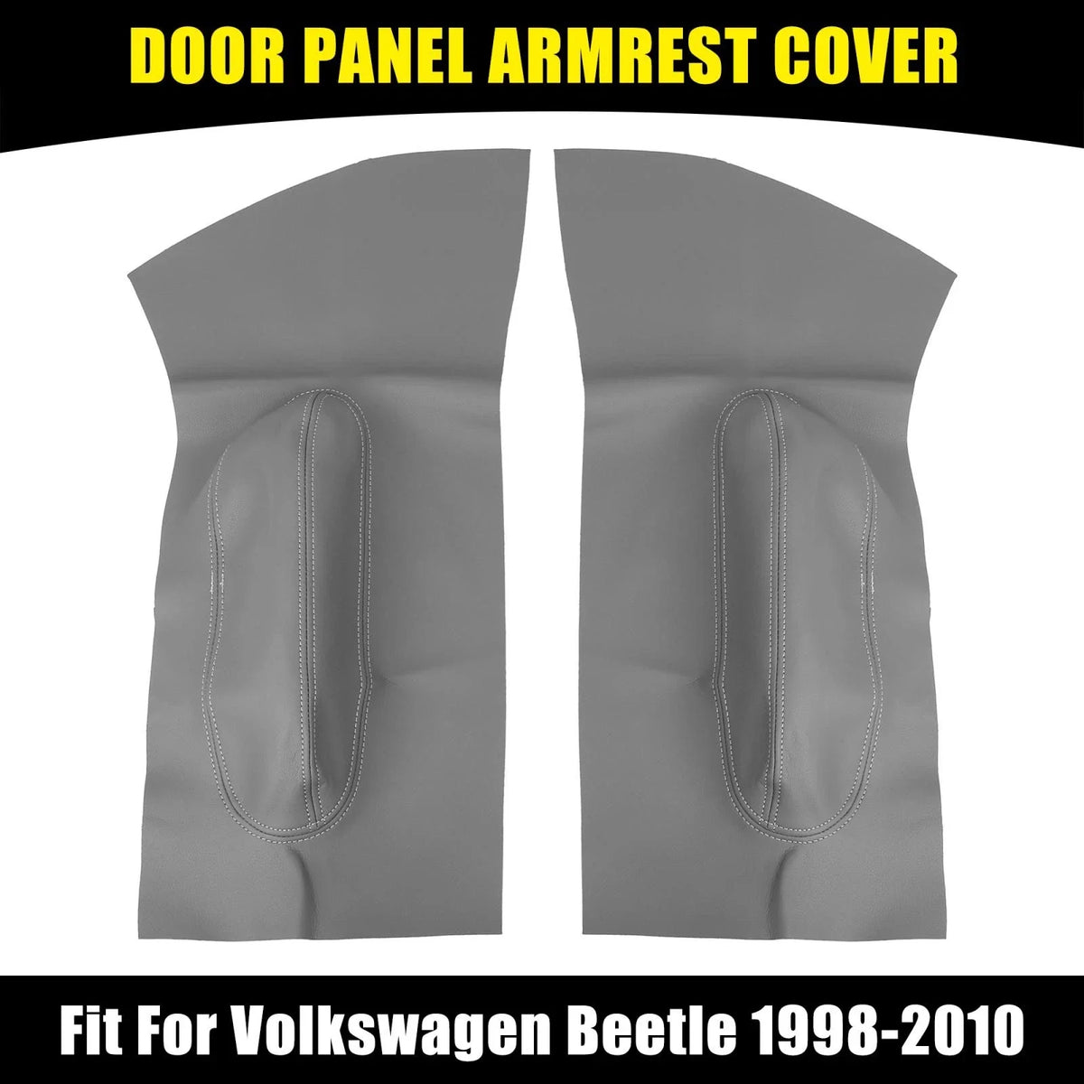 Pair Microfiber Leather Door Panel Armrest Covers for Volkswagen Beetle (1998–2010)