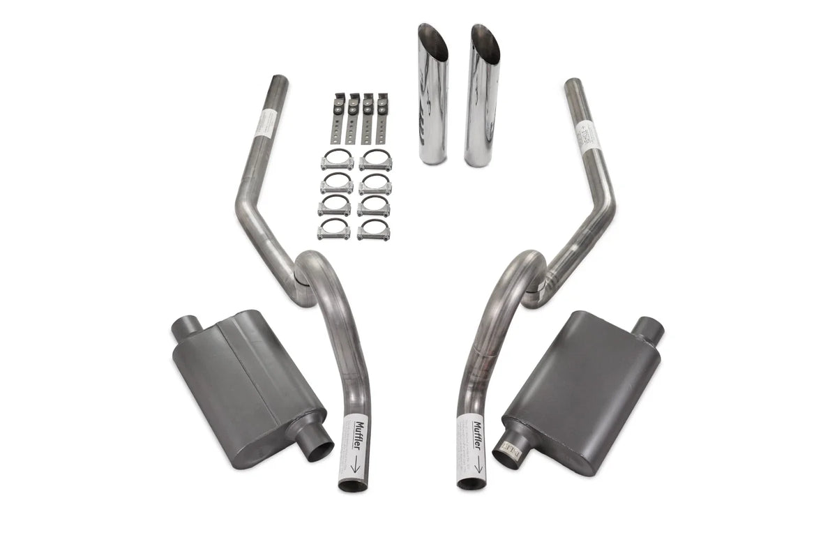 Dual Exhaust Kit for GM A Body (1964–1972) 2.5" Rear Exit SW Tip