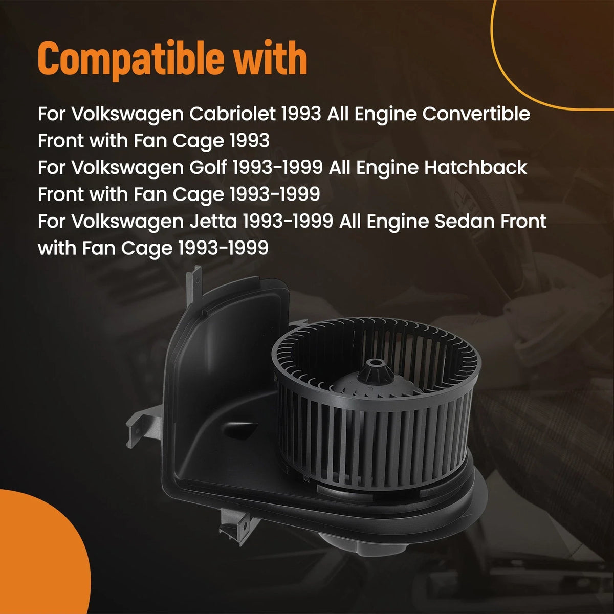 Fan Cage and Heater Blower Motor for Volkswagen Golf 1993-1999