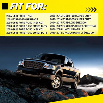 Tailgate Handle for Ford F-150 (2004–2014) Chrome Black Textured
