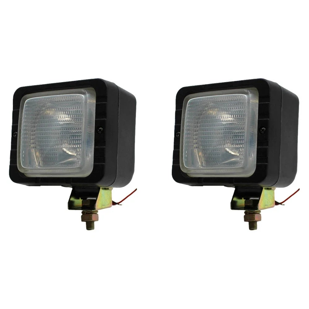 2 Pack 12V Halogen Flood Lamps for Bulldozer (4" x 4.5", 55W)