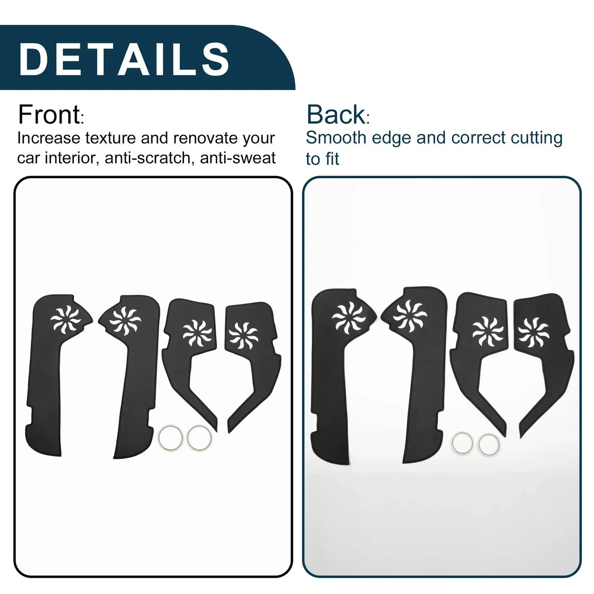 Leather Anti-Kick Pad Sticker for Car Door - Mercedes-Benz GLK300 2008-2015