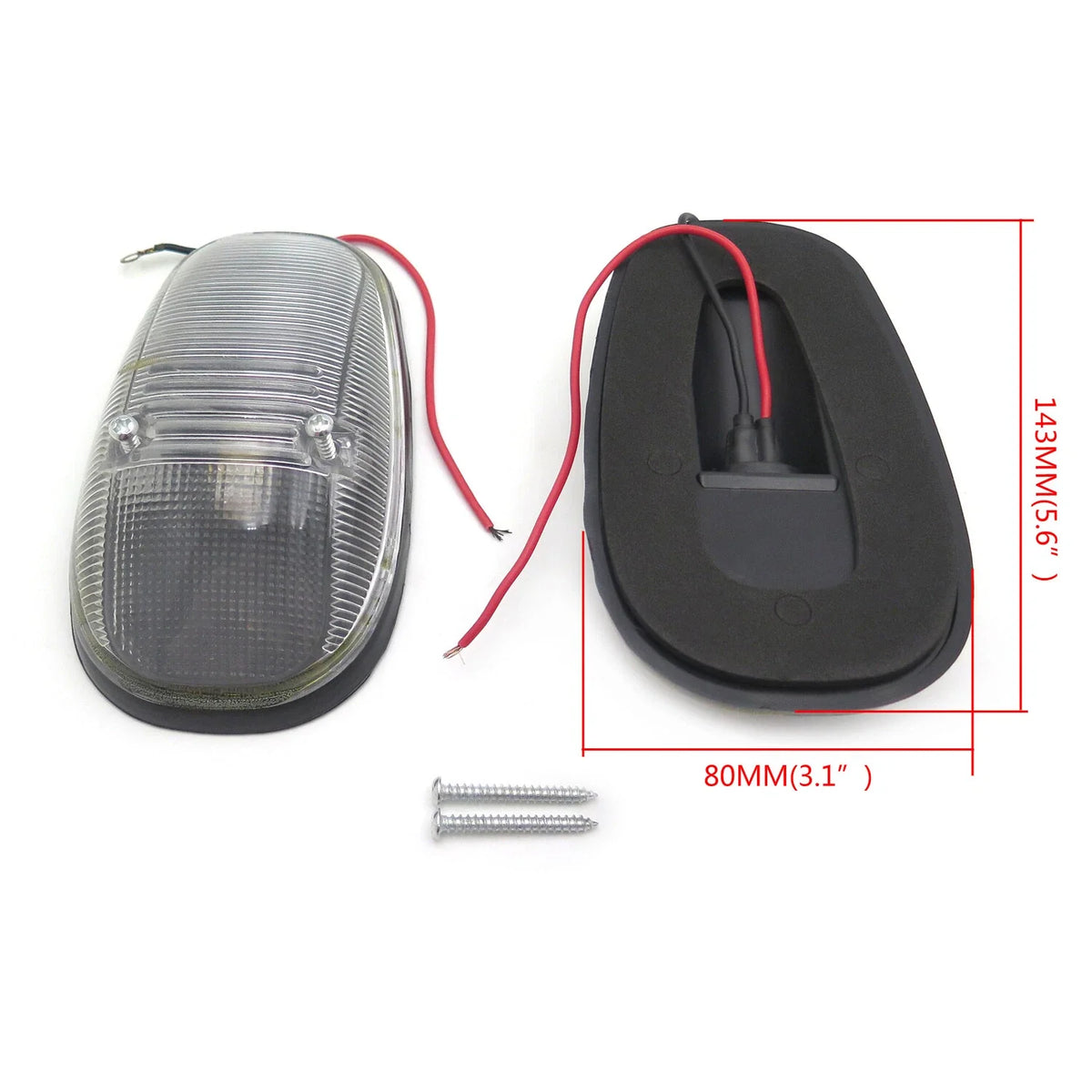 5X Clear Cab Roof Top Marker Light Lens w/ Base for Dodge Ram 2500 3500 (2003–2017)
