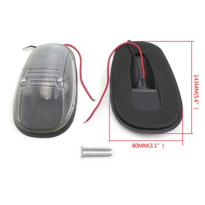 5X Clear Cab Roof Top Marker Light Lens w/ Base for Dodge Ram 2500 3500 (2003–2017)