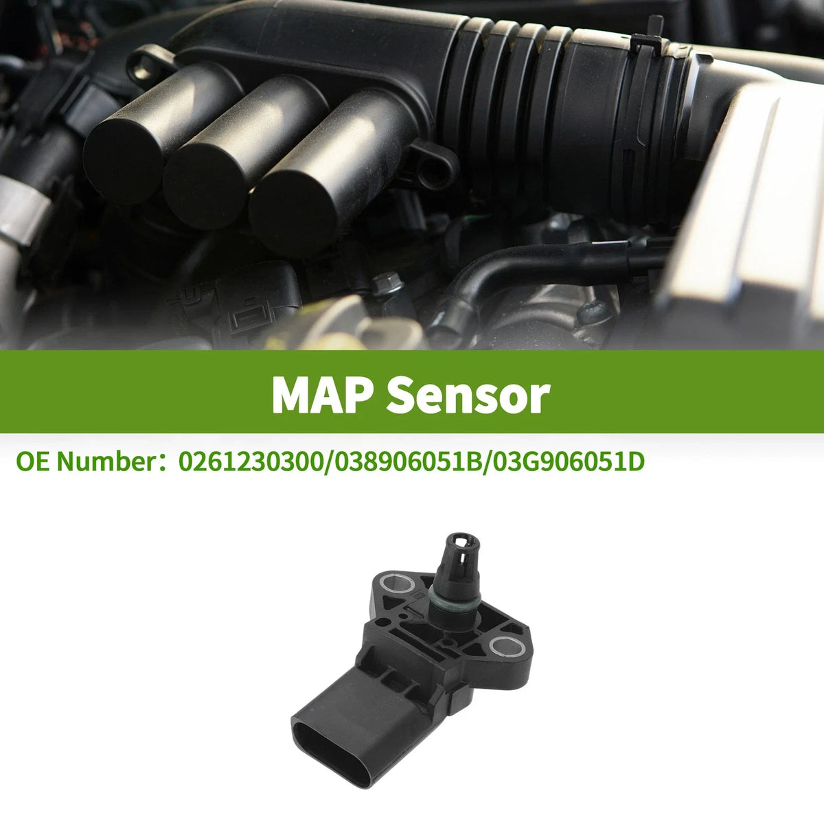MAP Sensor No.0261230300 for Audi A6 C6 2.7 TDI (2004–2011)