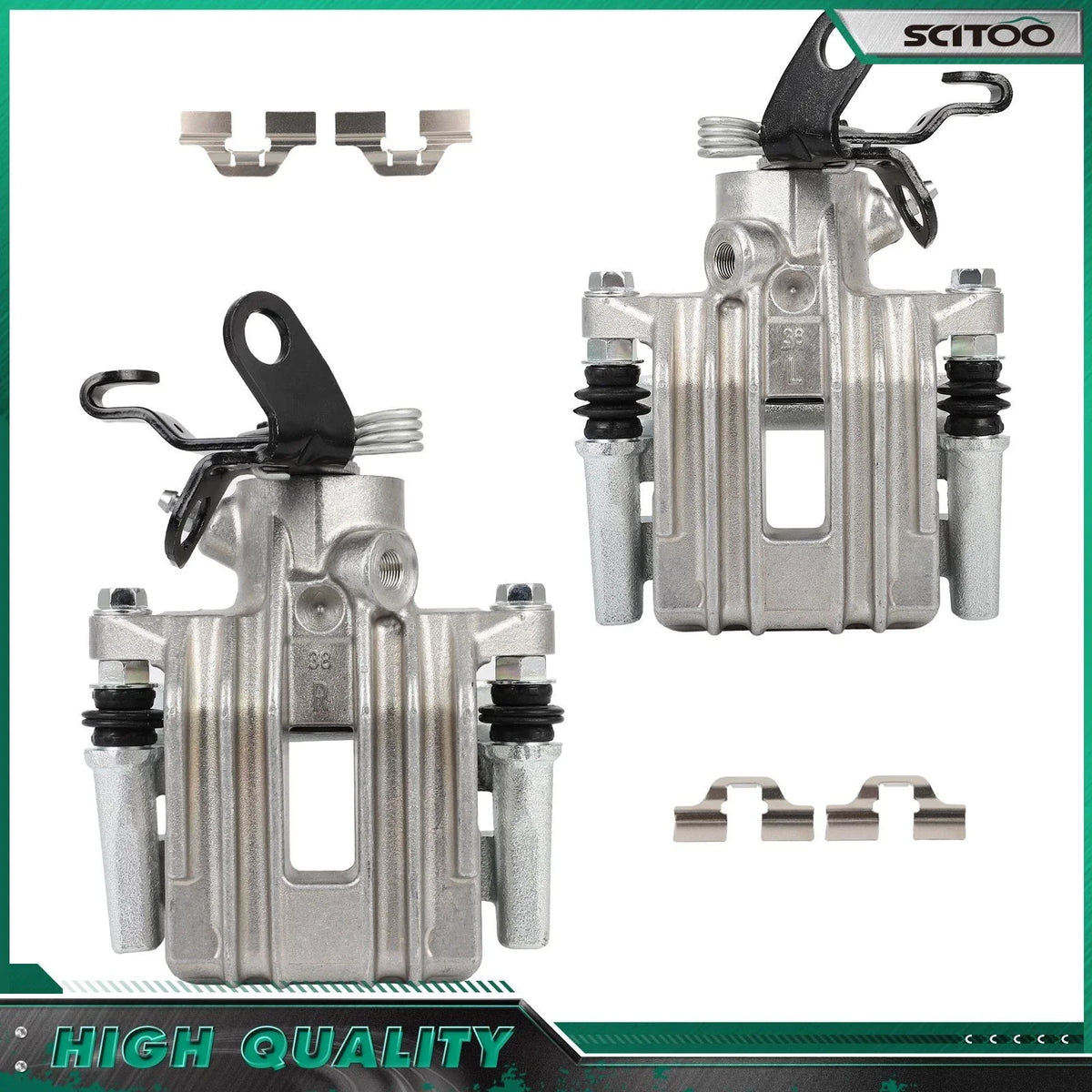 Rear Brake Calipers w/ Bracket for Volkswagen Jetta (2014–2018)