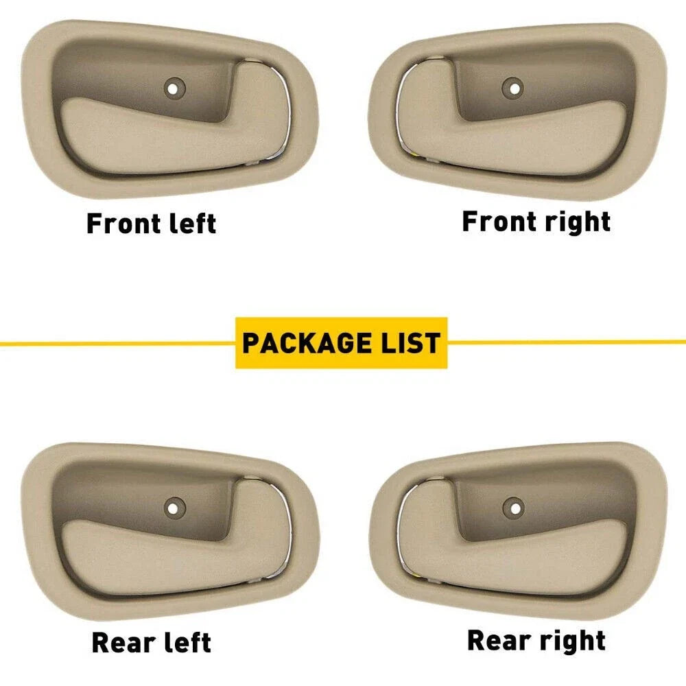 4X Beige Front Rear Inner Door Handle for Toyota Corolla (1998–2002)