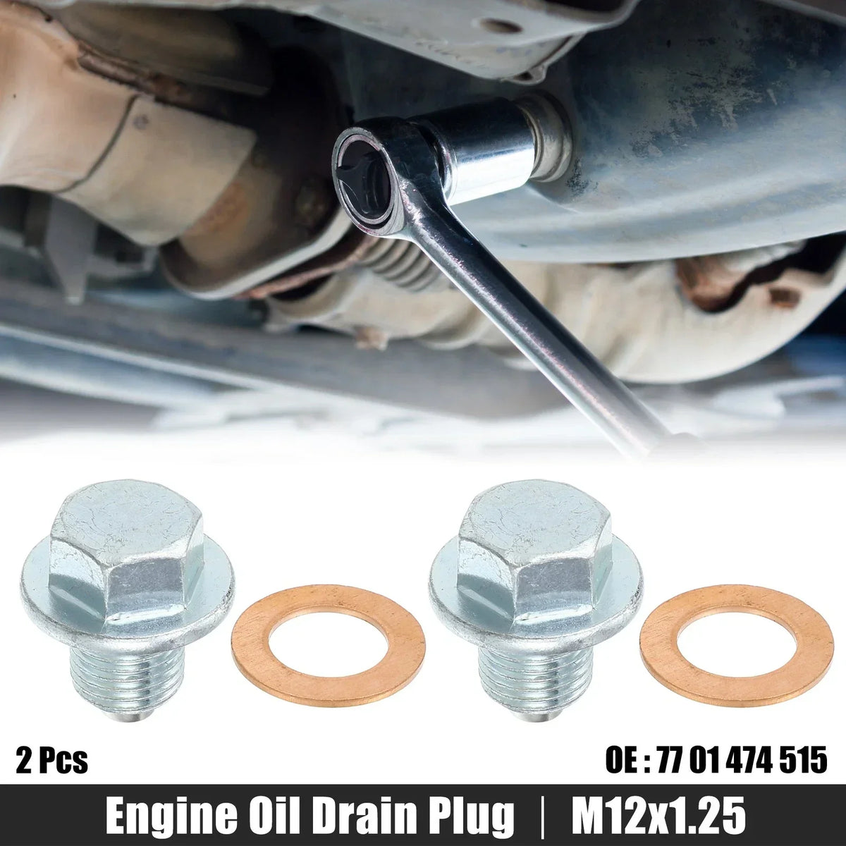 M12x1.25 Oil Drain Plug Screws (2 Pcs) compatible with Lexus