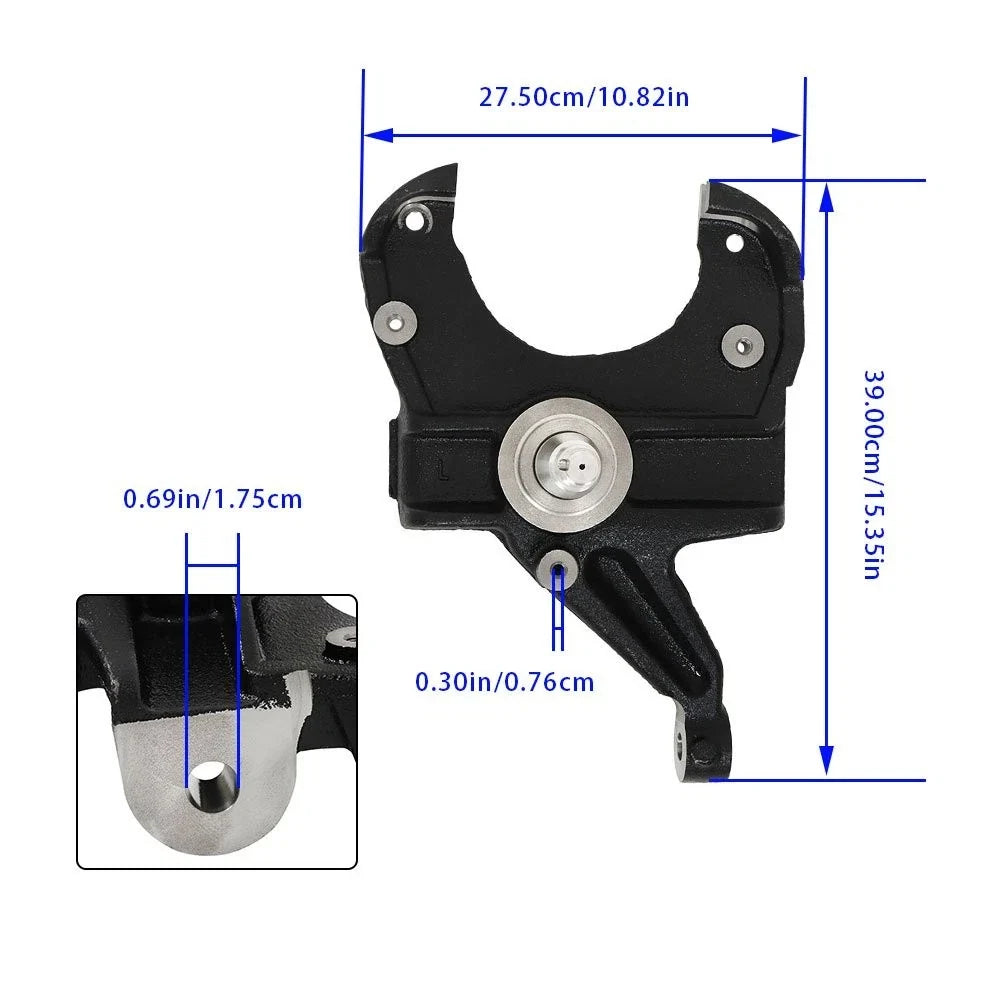 2.5" Front Drop Spindles for C10 Pickup (1971–1972) w/Disc Brakes