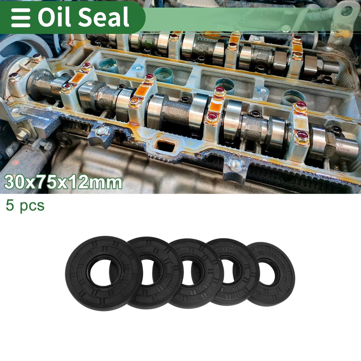 Oil Seal   - NBR Rubber 30x75x12mm