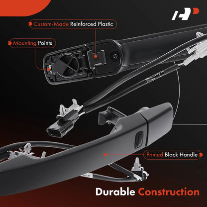 Front Right Door Handle - Black for 2007-2013 Nissan Altima/Sentra