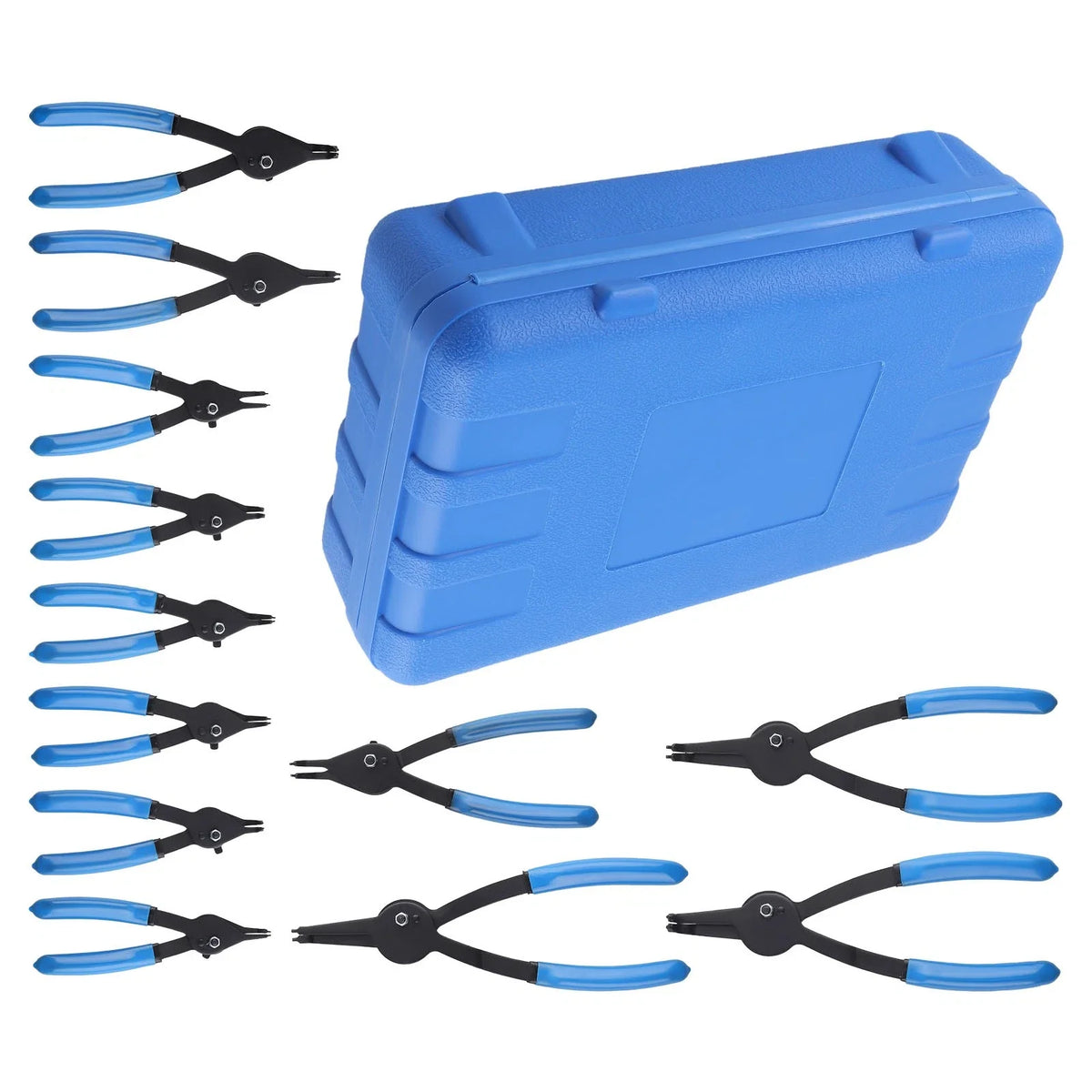 Snap Ring Pliers Set 12 PC - Fixed Tip 0° 45° 90°