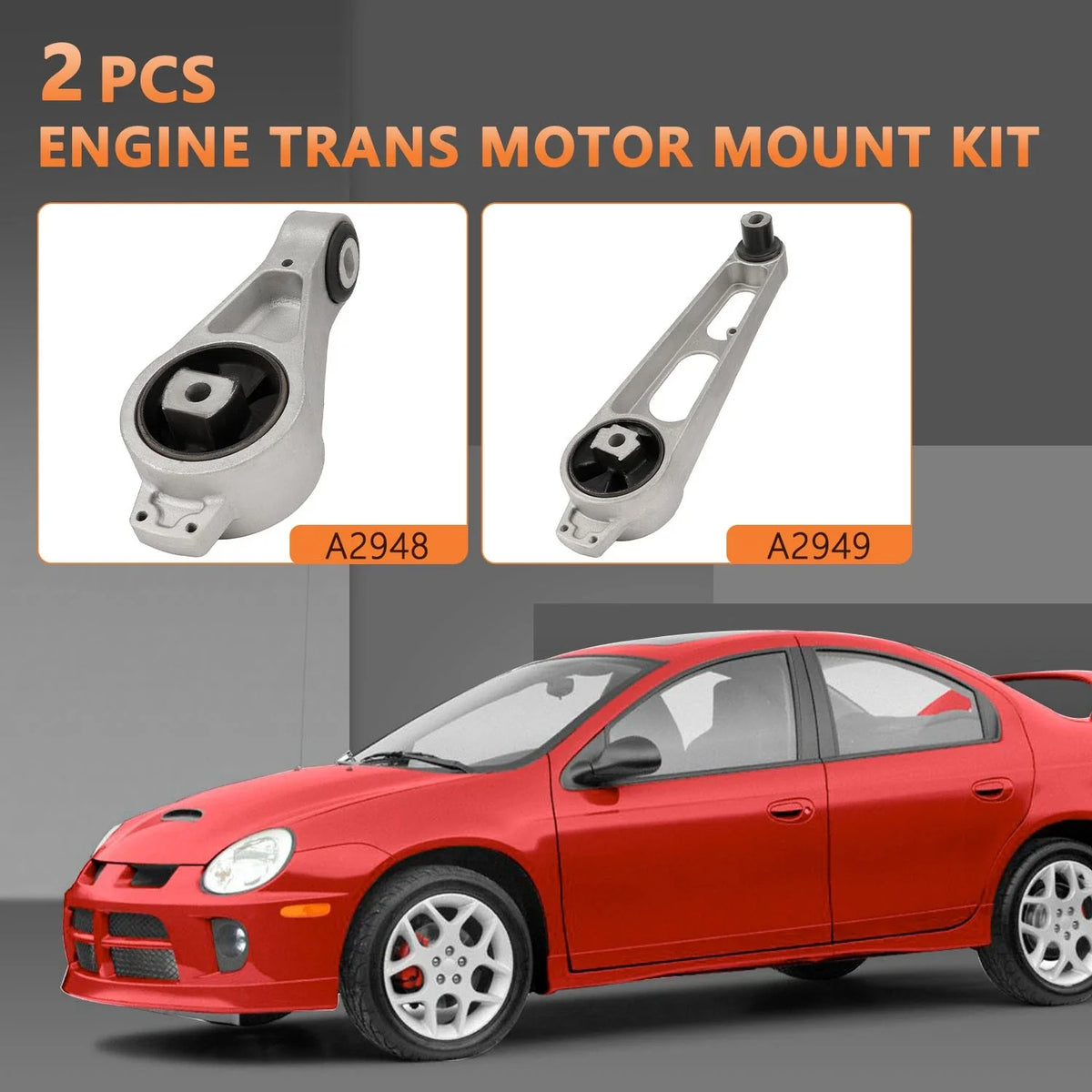 2X Front Right Upper Lower Motor Mount for Chrysler PT Cruiser (2001–2010)