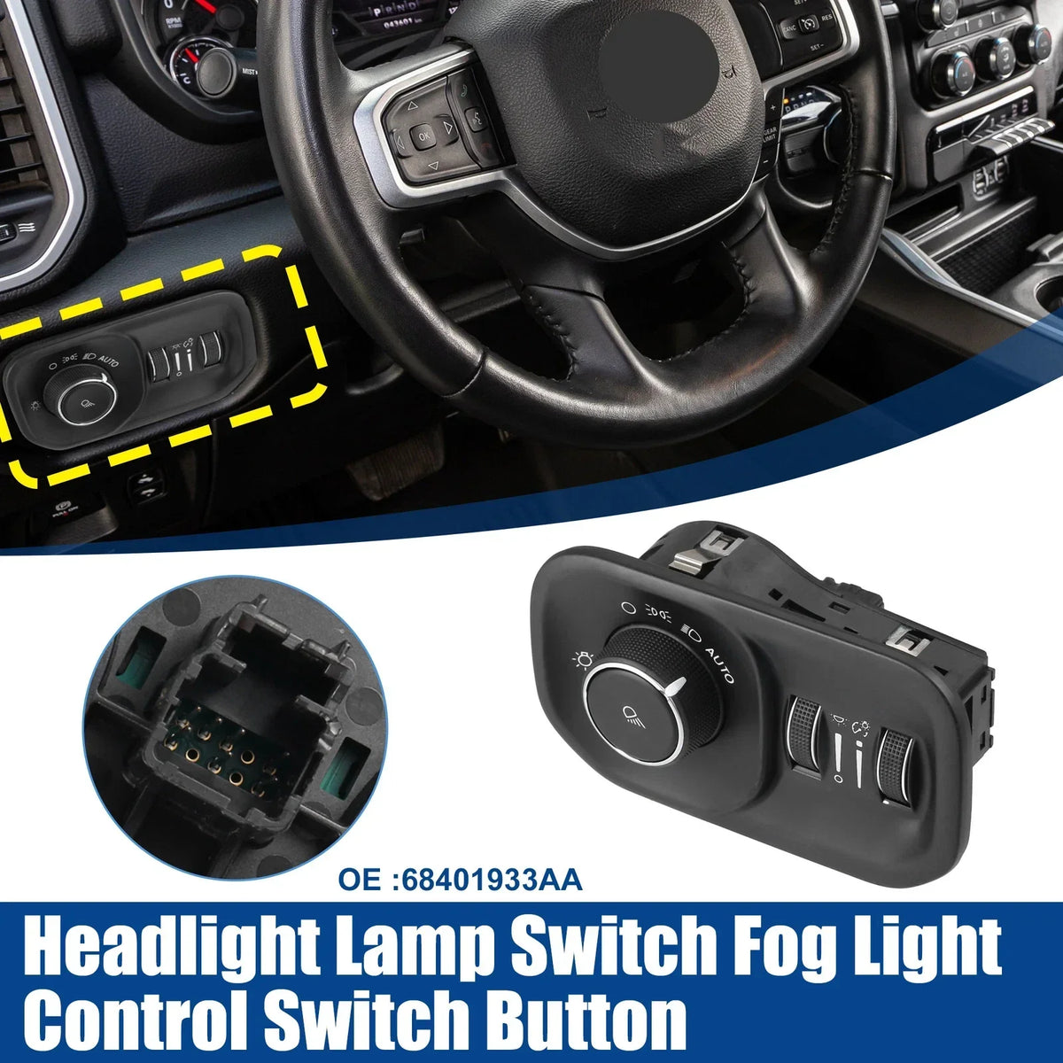 Headlight Lamp Switch Button for 1500 2500 3500 Dodge RAM (2013-2018)
