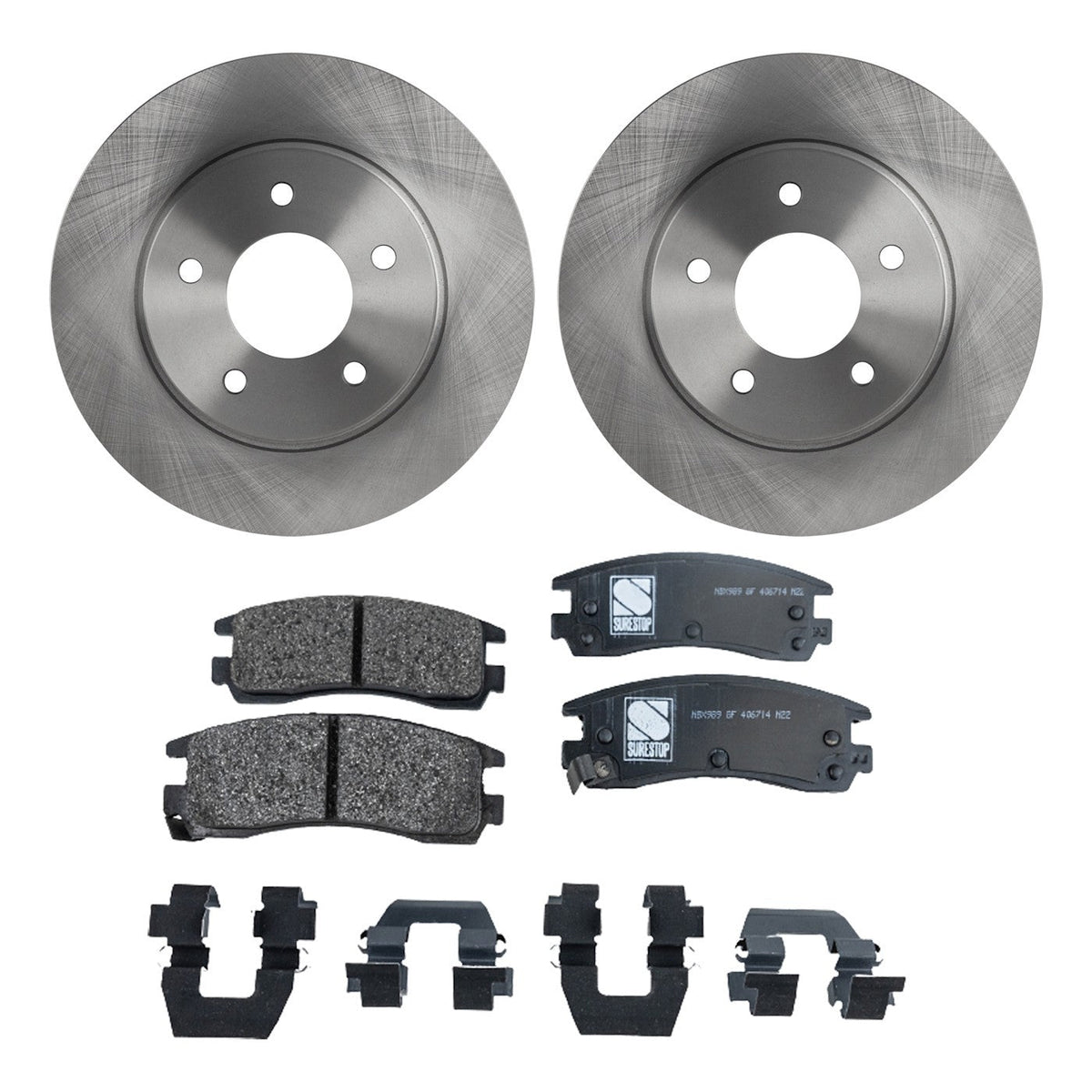 Rear Brake Pads and Disc Rotors Set for Chevy Olds Cutlass