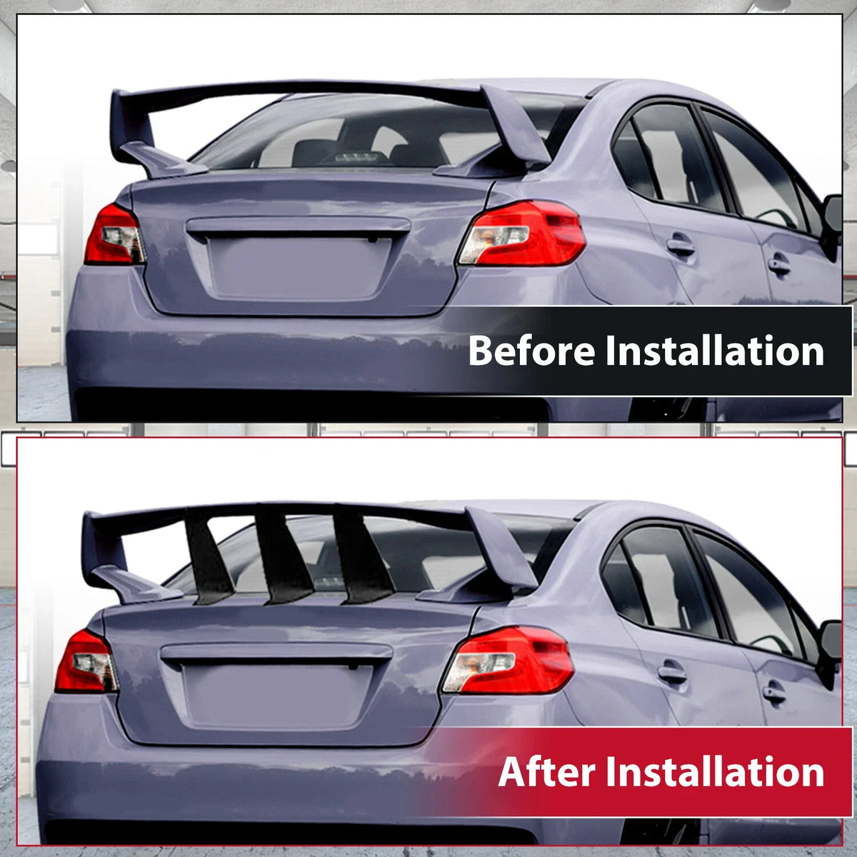 3X Trunk Spoiler Wing Support for Subaru WRX STI 2015-2019
